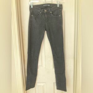 VERONICA BEARD Brooke 8.5" Rise Five-Pocket Skinny Jeans, Black, Size 26